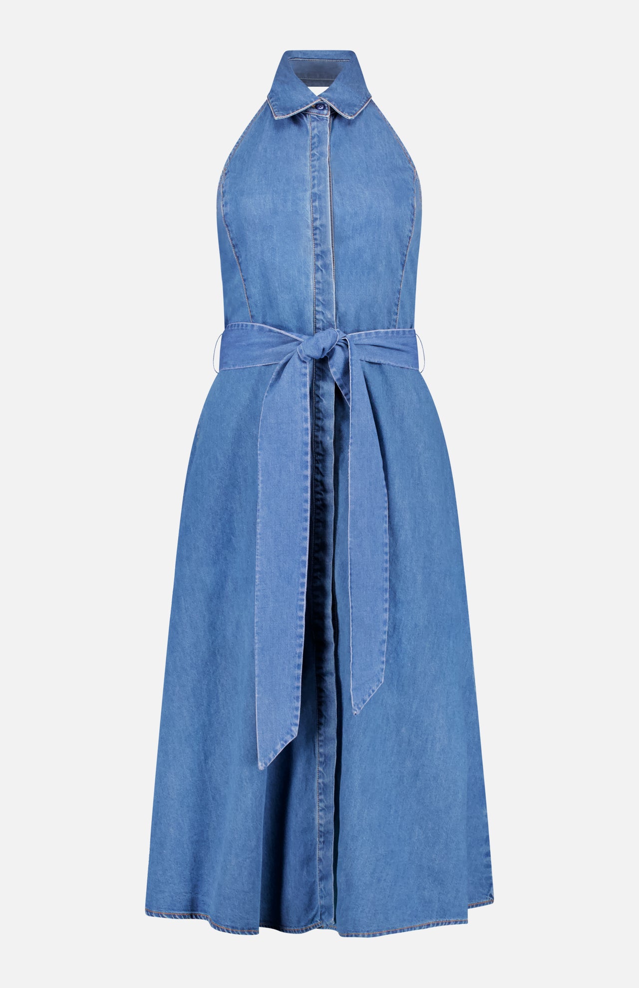 Women's Chassidy Chambray Halter Midi Dress | A.K. Rikk's