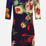 Delora Crewneck Floral Mini Dress