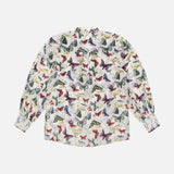Sheila Blouson Sleeve Smocked Cuff Henley Top