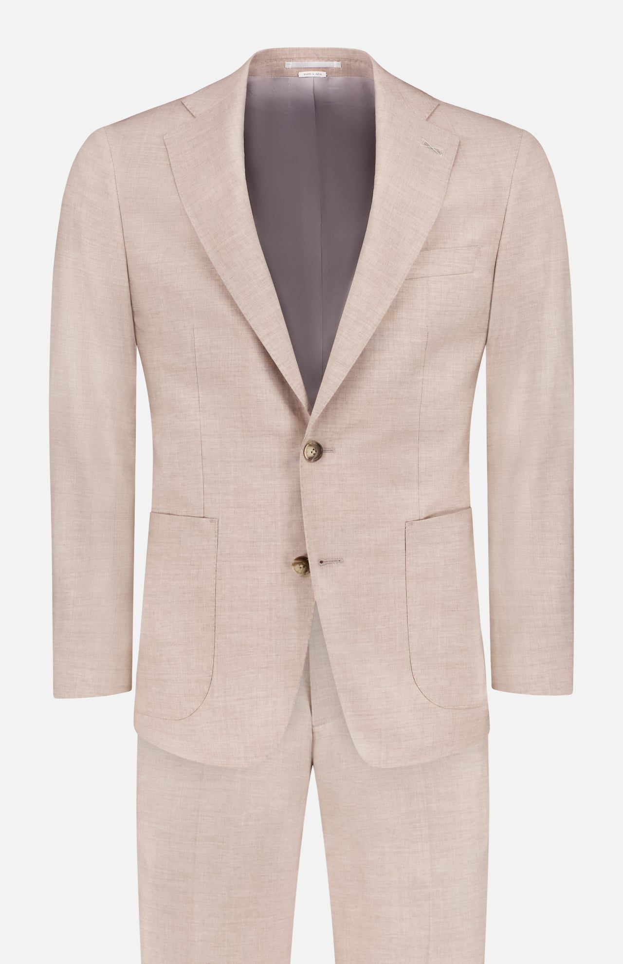 Stretch Wool and Lyocell Plain Suit (14654176756075)
