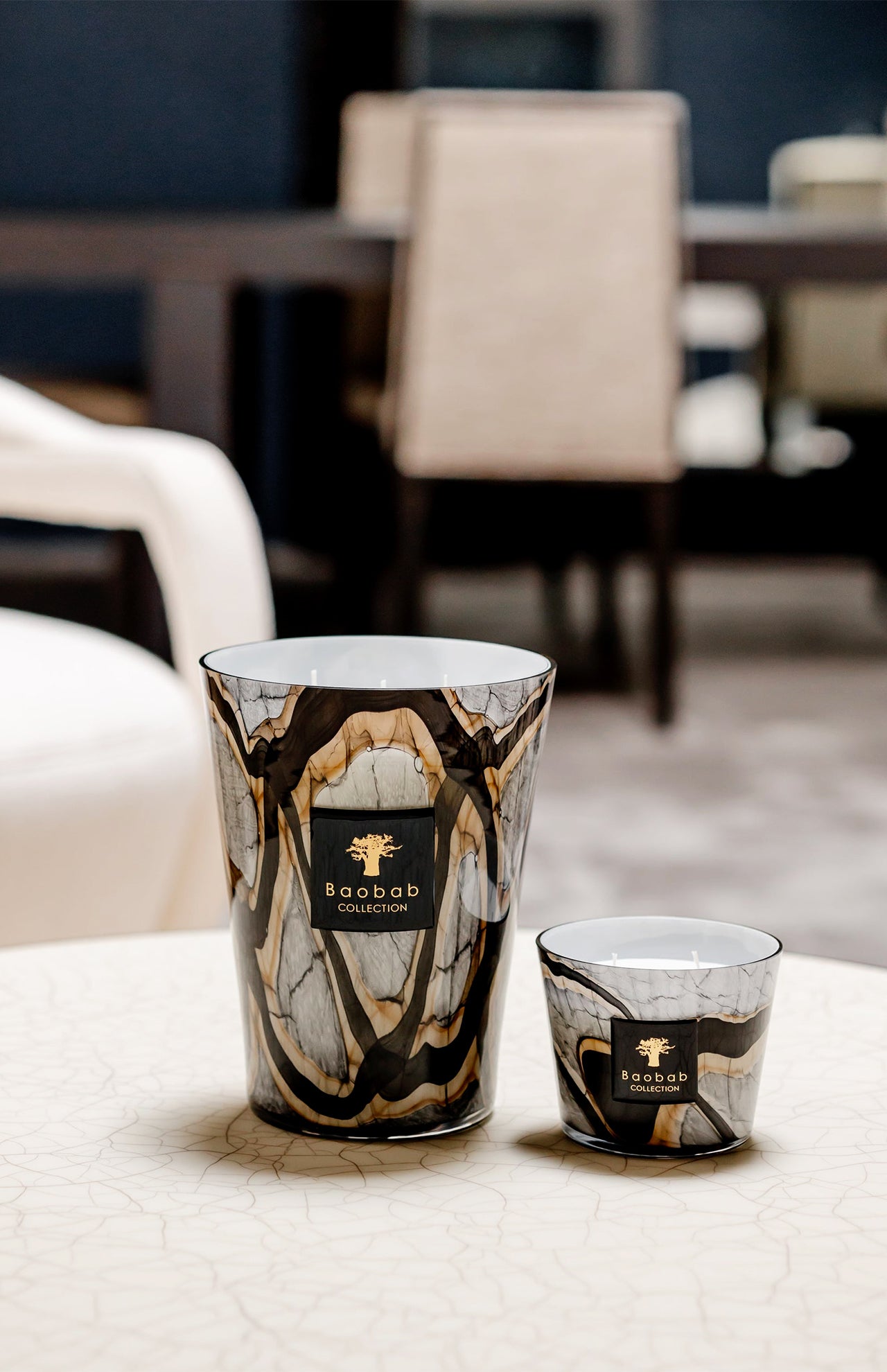 Max 35 Stones Marble Candle (4603983757427)