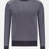 Kerrigan Crewneck Quilted Shoulder Sweater