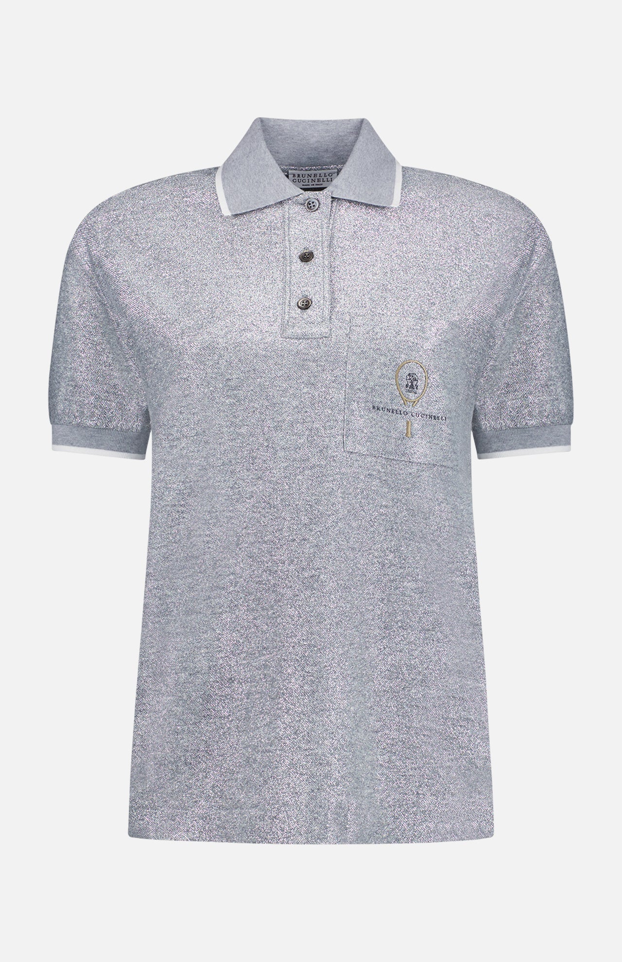 お歳暮 2025 Cotton Linen Metallic Women's Cucinelli Brunello Polo A.K. | トップス