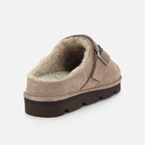 Shiny Detail & Shearling Lined Suede Slipper (14720164725099)