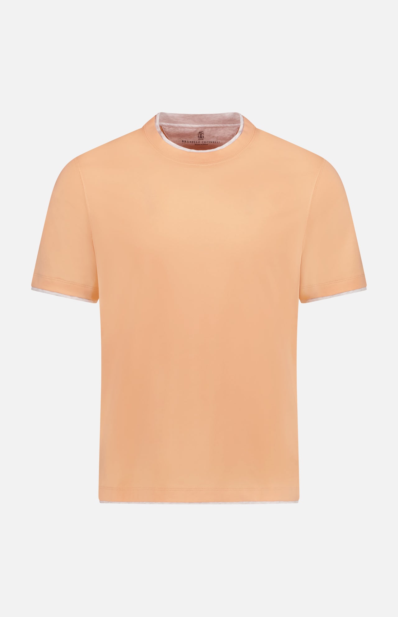 Tシャツ・カットソー BRUNELLO CUCINELLI Double layer t-shirt (M0B137427 COA16) Brunello Cucinelli Men's Faux Layered Crew Neck T-Shirt