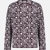 Monogram Long Sleeve Pearl Button Shirt (14704574562667)