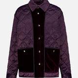 Satin Quilted Velvet Contrast Jacket