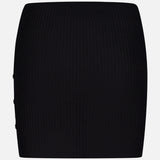 Buttoned Light Rib Mini Skirt (14658339668331)
