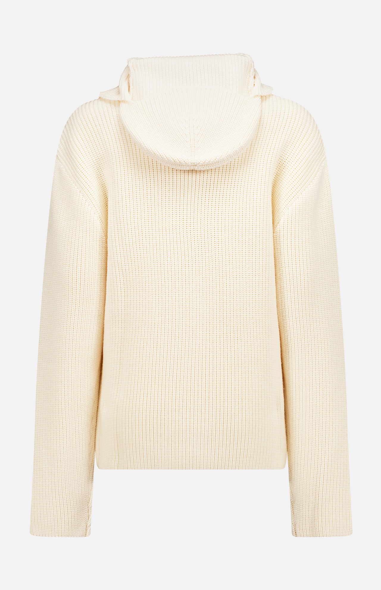 Ribbed Wool Hooded Sweater (7482914373747)