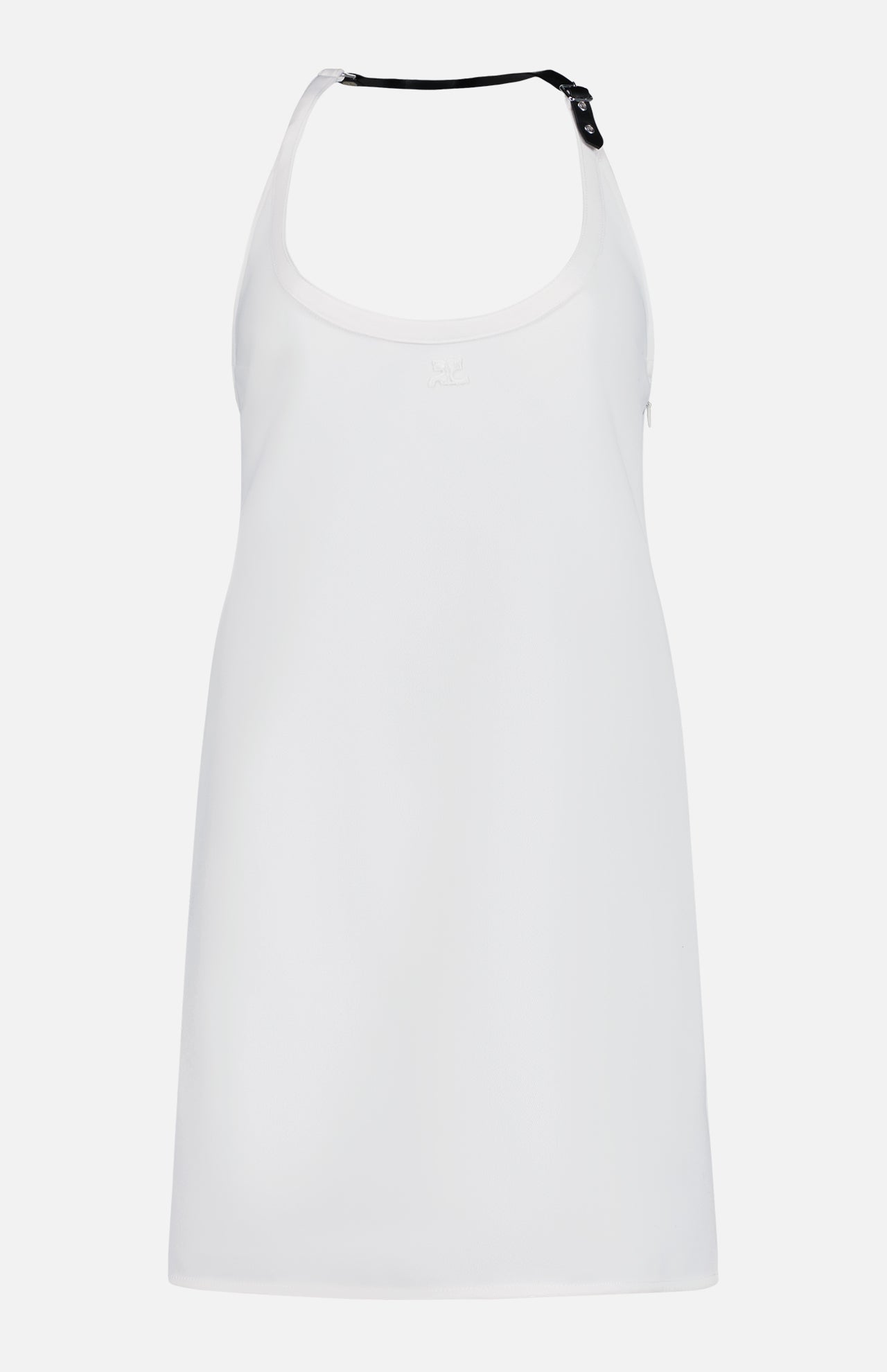 ワンピース COURREGES Women Mid Skirts 225JRO641JS0194 0001 White Courrèges Women's Buckle Babydoll Twill Dress | A.K. Rikk's