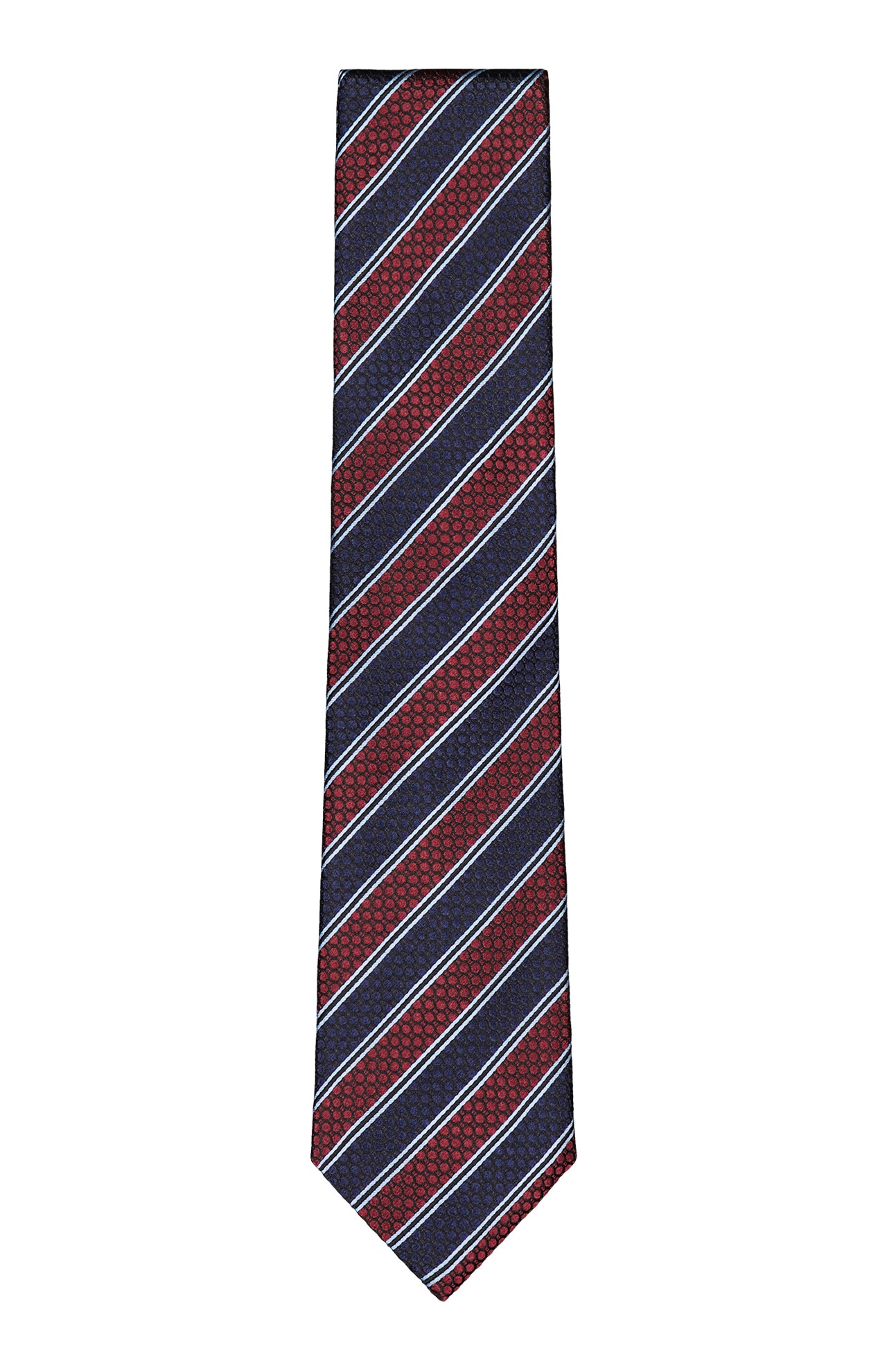 Diagonal Stripes Silk/Cotton Tie (7157345779827)