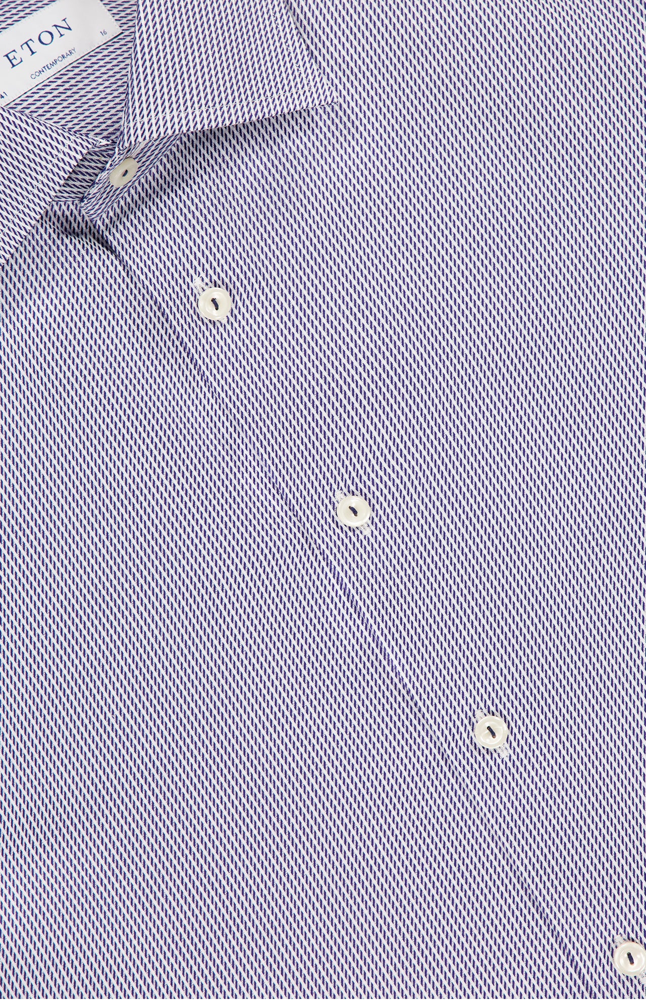 Dark Blue Striped Signature Twill Shirt (7569944412275)