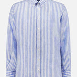 Contemporary Fit Striped Linen Shirt (14628572004715)