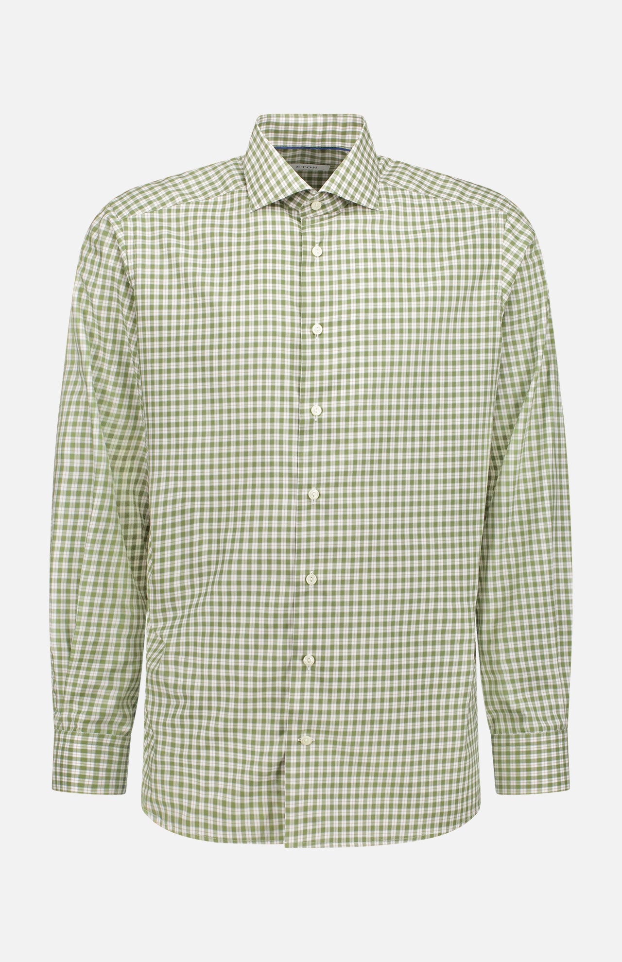 Mid Green Check Fine Twill Shirt (7569944608883)