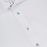 Geometric Effect Signature Twill Contemporary Shirt