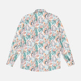 Slim Fit Parrot Motif Signature Twill Shirt (14628571382123)