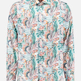 Slim Fit Parrot Motif Signature Twill Shirt (14628571382123)