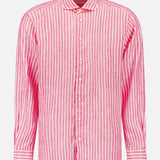 Slim Fit Striped Linen Shirtt (14628571939179)