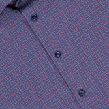 Navy Blue Micro Paisley Signature Twill Shirt (7569944510579)