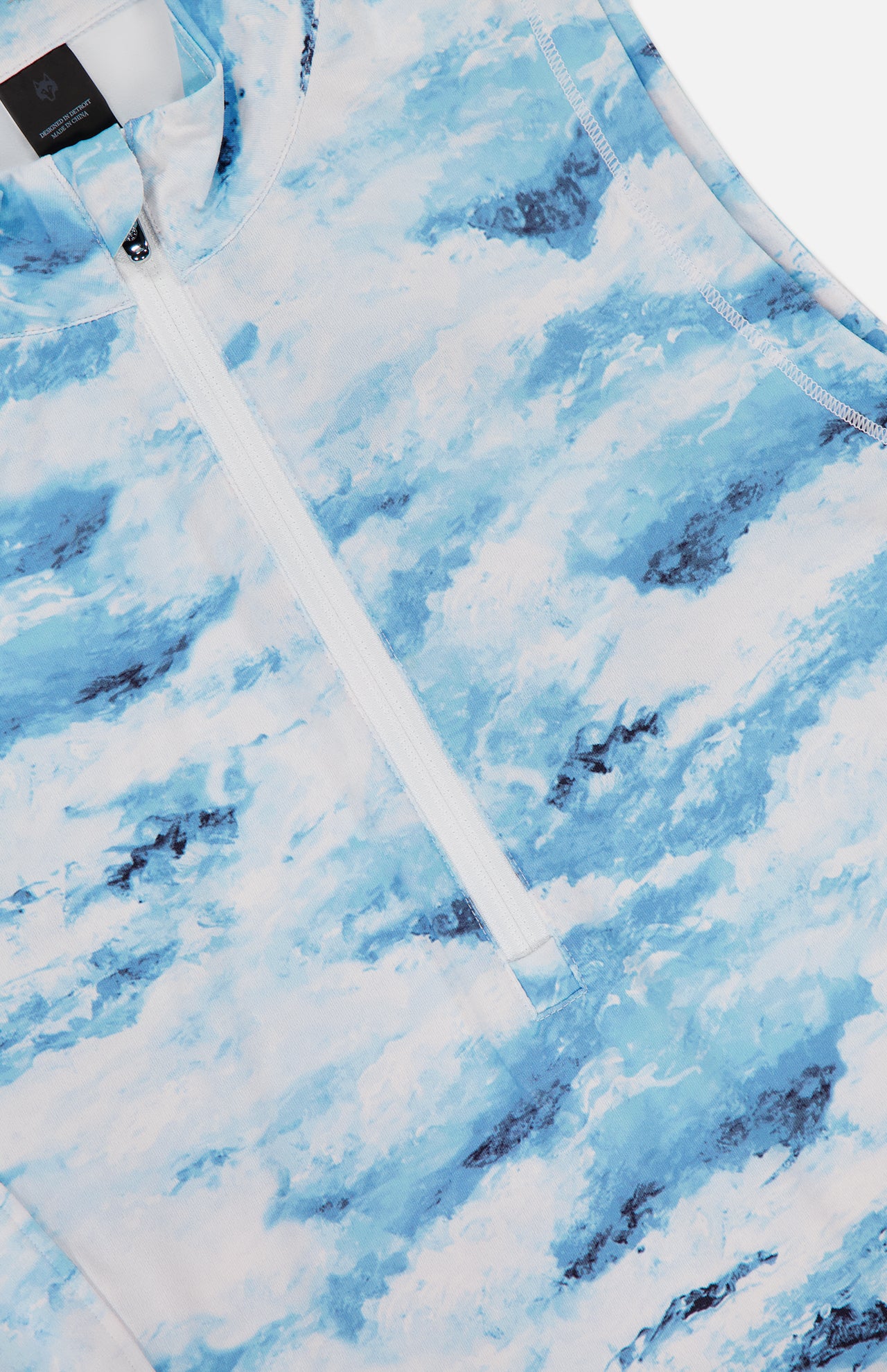 Painted Clouds Sleeveless Halley Quarter Zip Top (14686517231979)