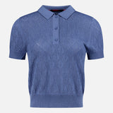 Pointelle Short Sleeve Bardot Sweater (14733590364523)