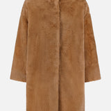 Knitted Faux Fur Half Coat