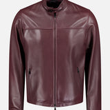 Leather Zip Cuff Motorcycle Jacket (14693731926379)