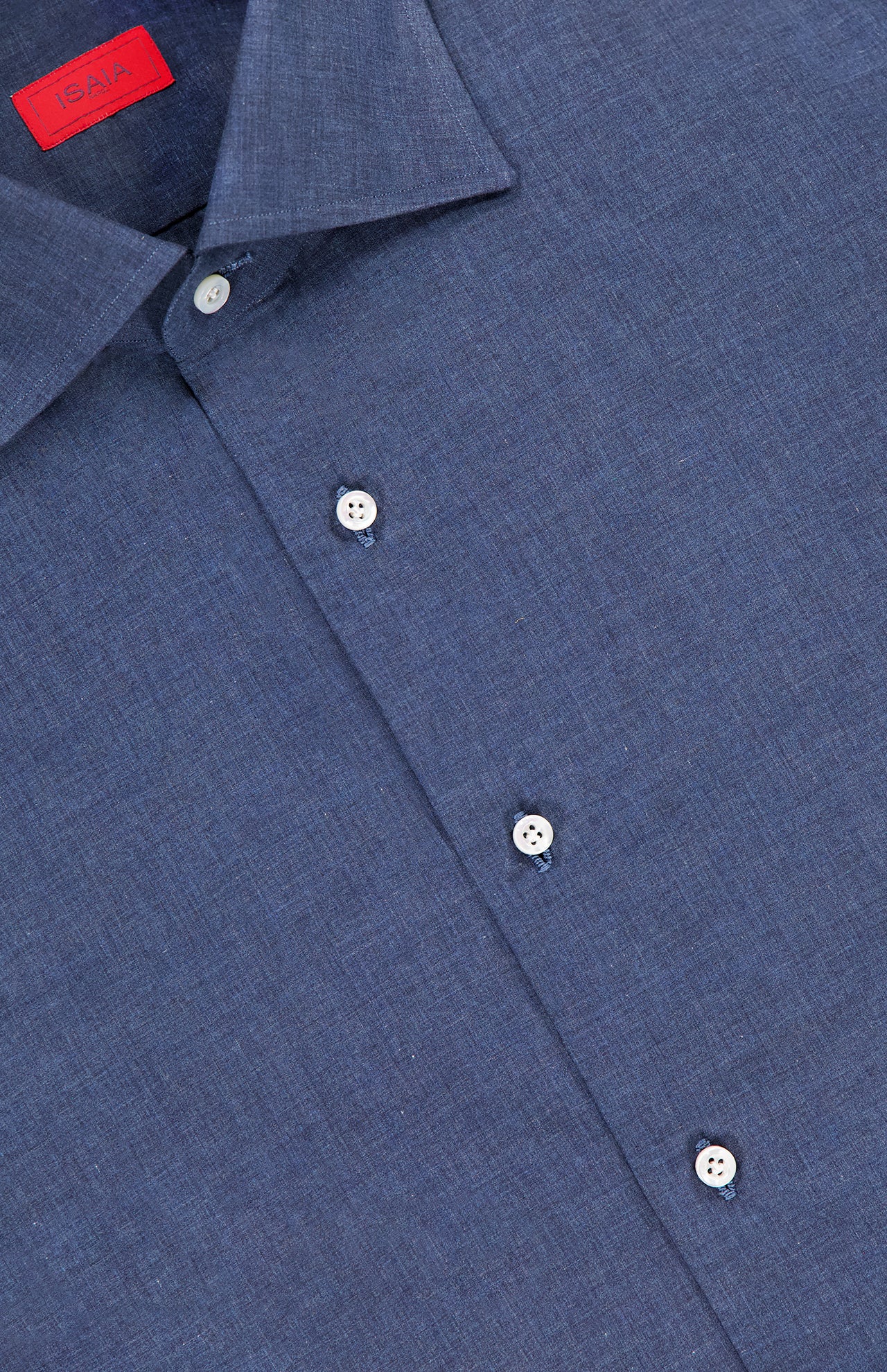 Solid Cotton Melange Dress Shirt (14693707055467)