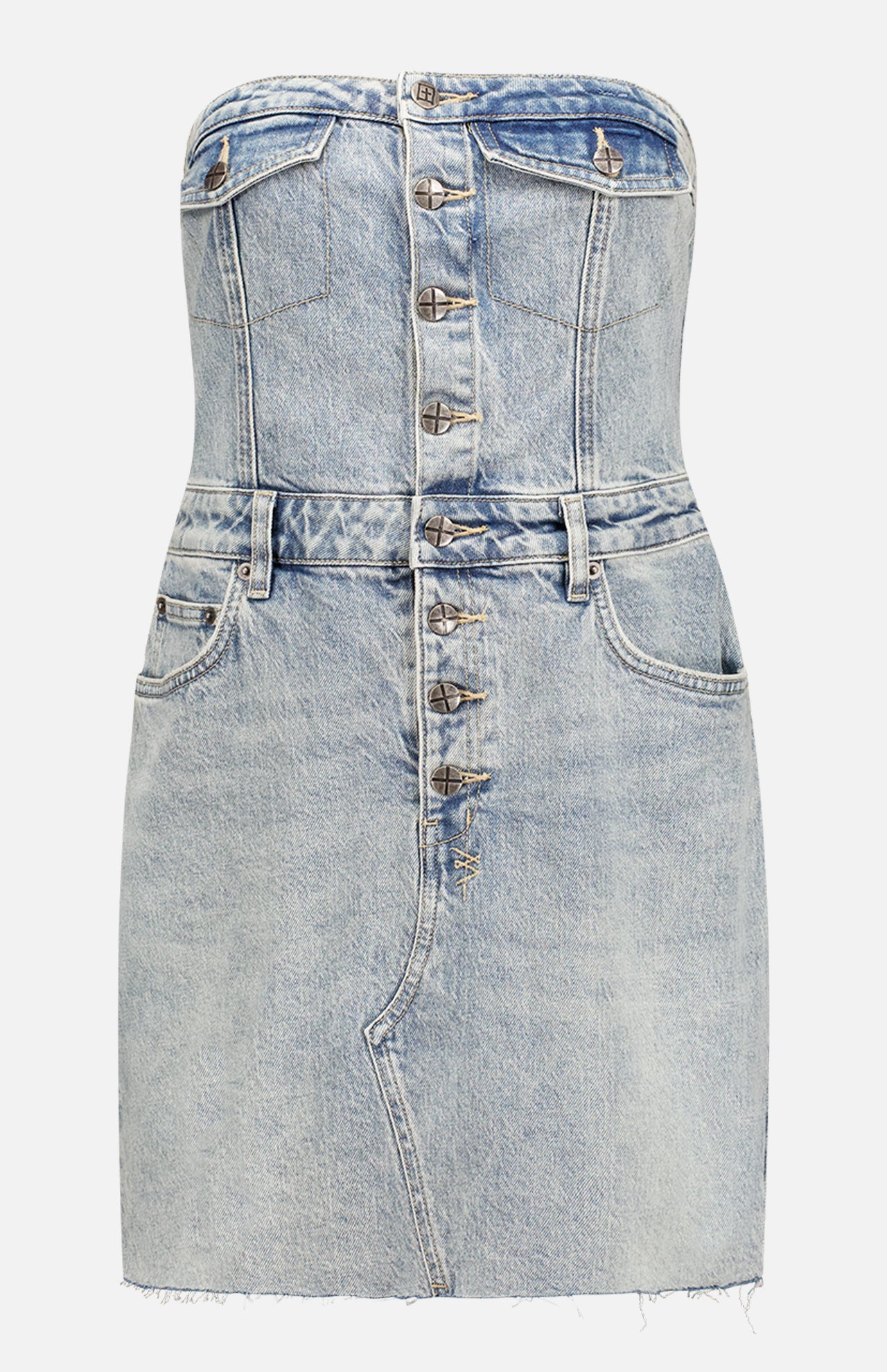 $300 NWT hot Ksubi Crossover Denim Pinafore