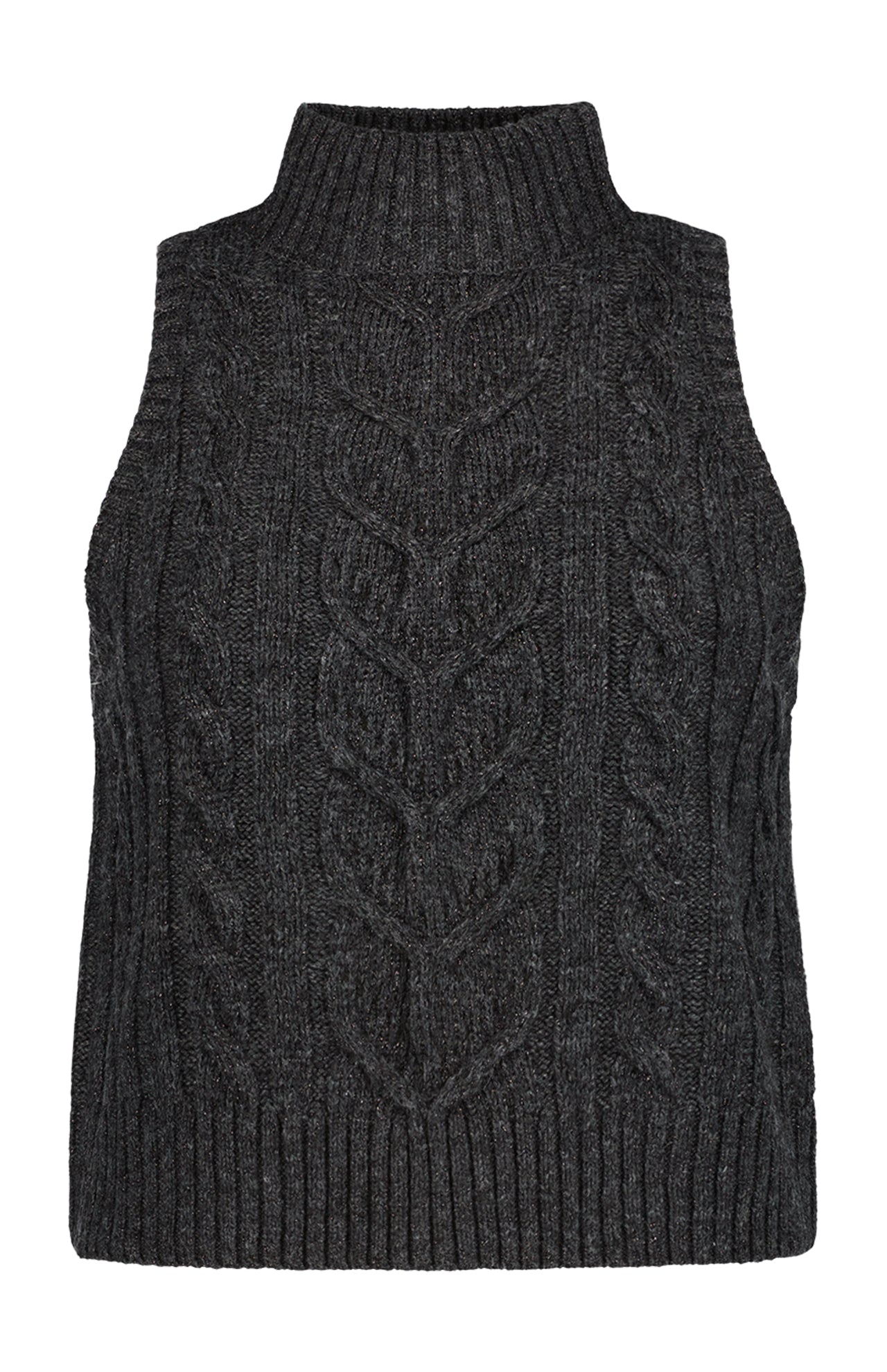 RIVA CABLE KNIT TANK IN BLACK - Honest Boutique