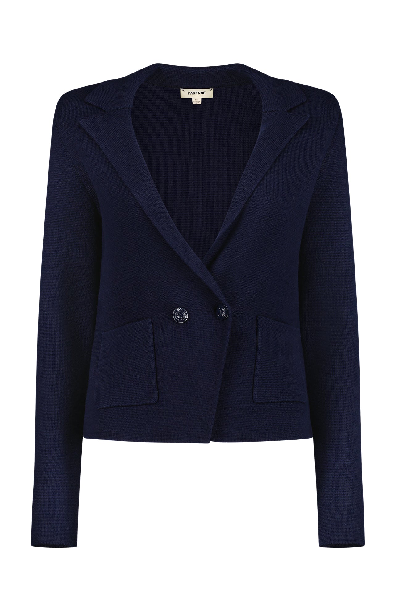 Womens navy hotsell knit blazer