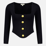 Sasha 3/4 Sleeve Knit Corset Top