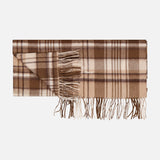 Check Wool Fringe Scarf