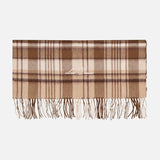 Check Wool Fringe Scarf