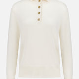 Maisie Button Collar Cashmere Sweater (14695136166251)