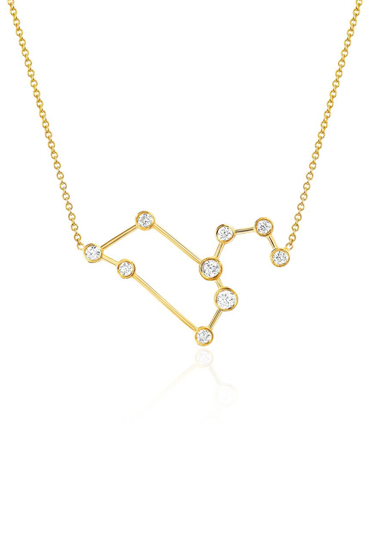 Leo Diamond Constellation Necklace (7310340096115)