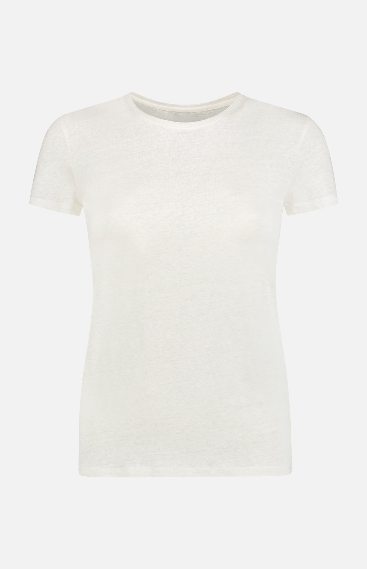Stretch Linen Short Sleeve Crewneck T-Shirt (7200336183411)