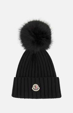 Faux Fur Pom Pom Beanie (14703903932779)