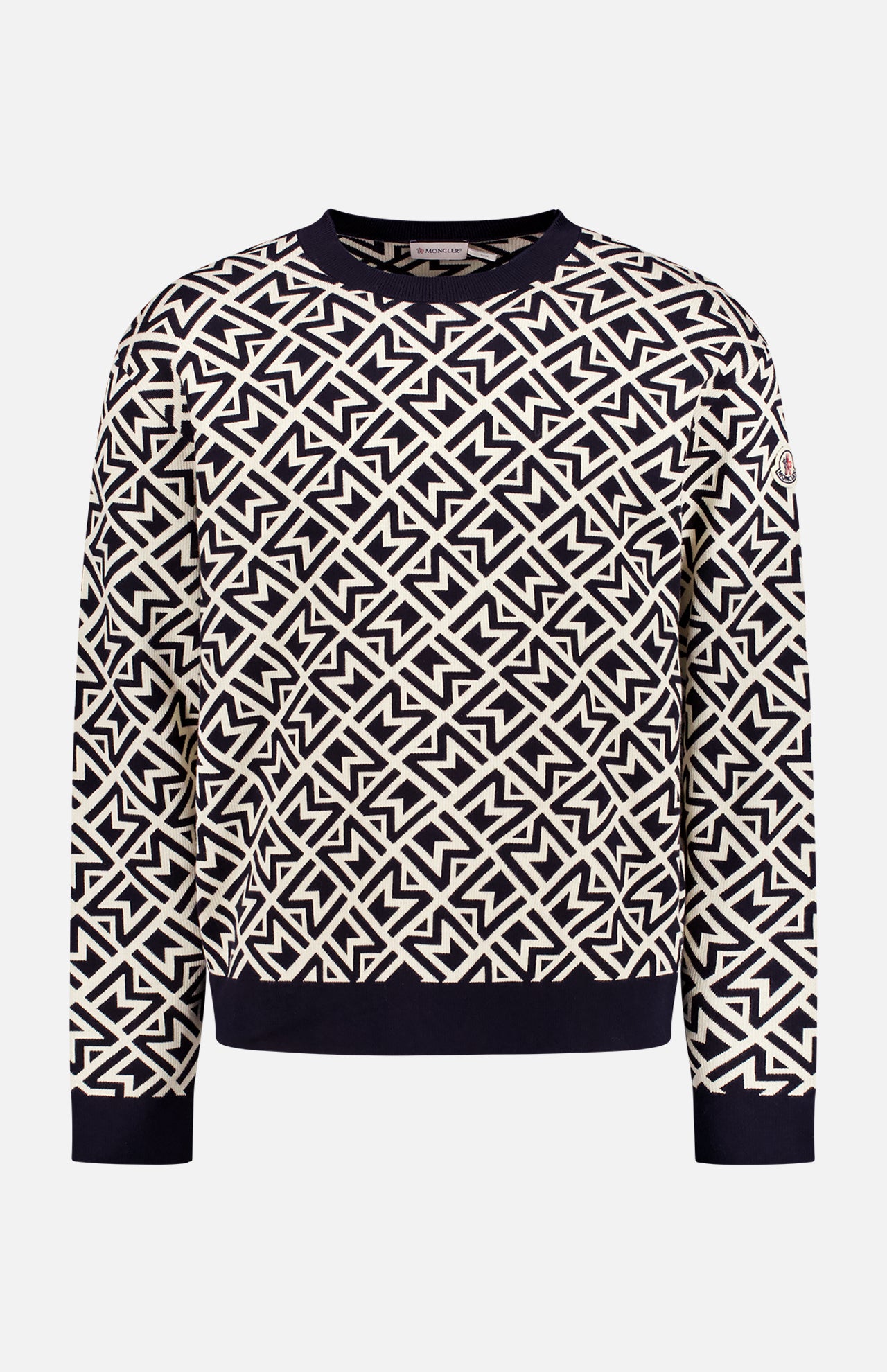 Moncler Men's Logo Print Crewneck Sweater | A.K. Rikk's