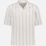 Yann Jap Co Patterned Stripe Shirt (14644968554859)