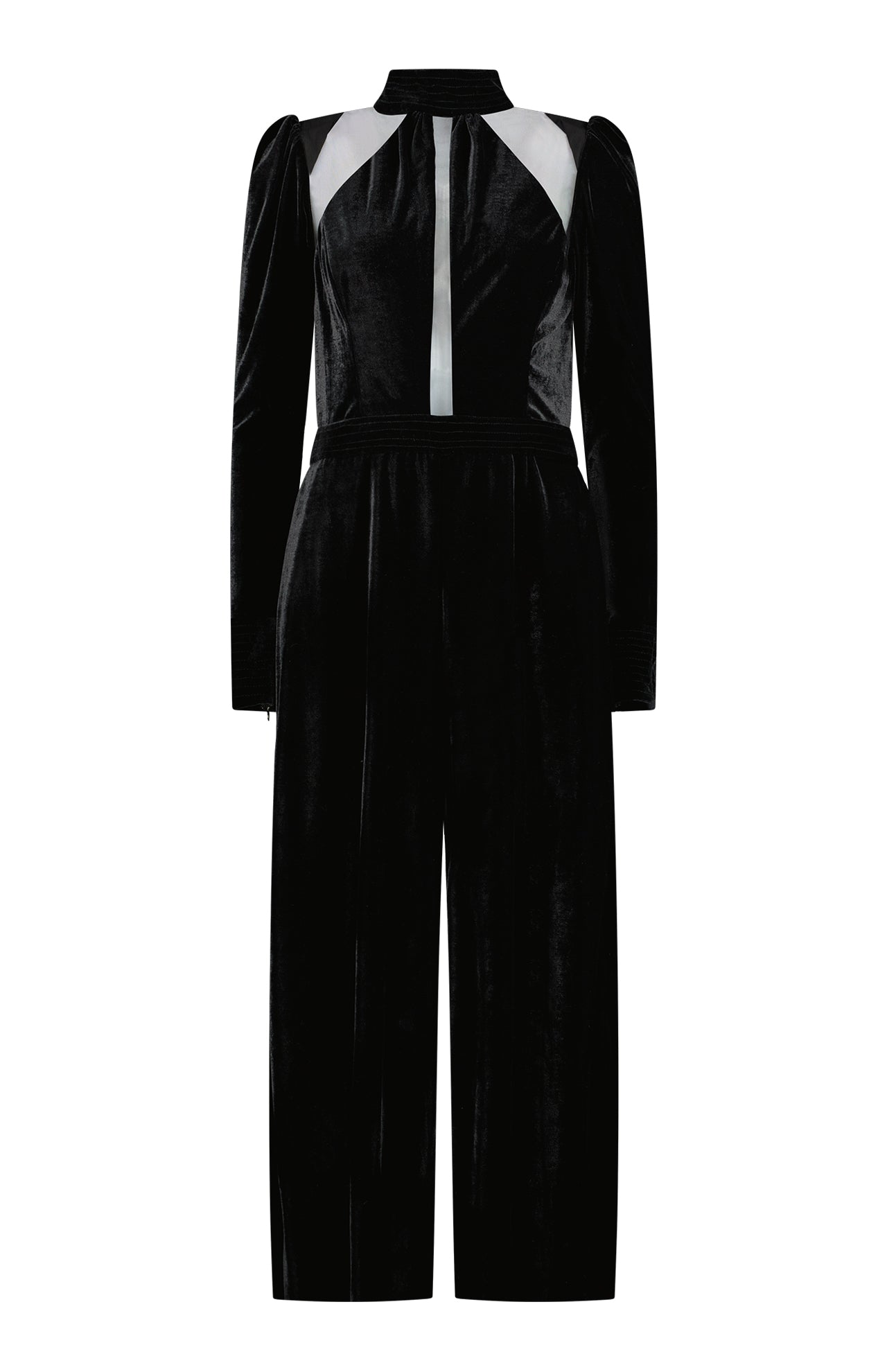 Dvf black velvet jumpsuit store