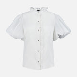 Taffeta Bloom Crystal Button Shirt (14706339283307)