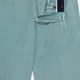 Cotton/Linen Herringbone Flat Front Trouser (14640244195691)