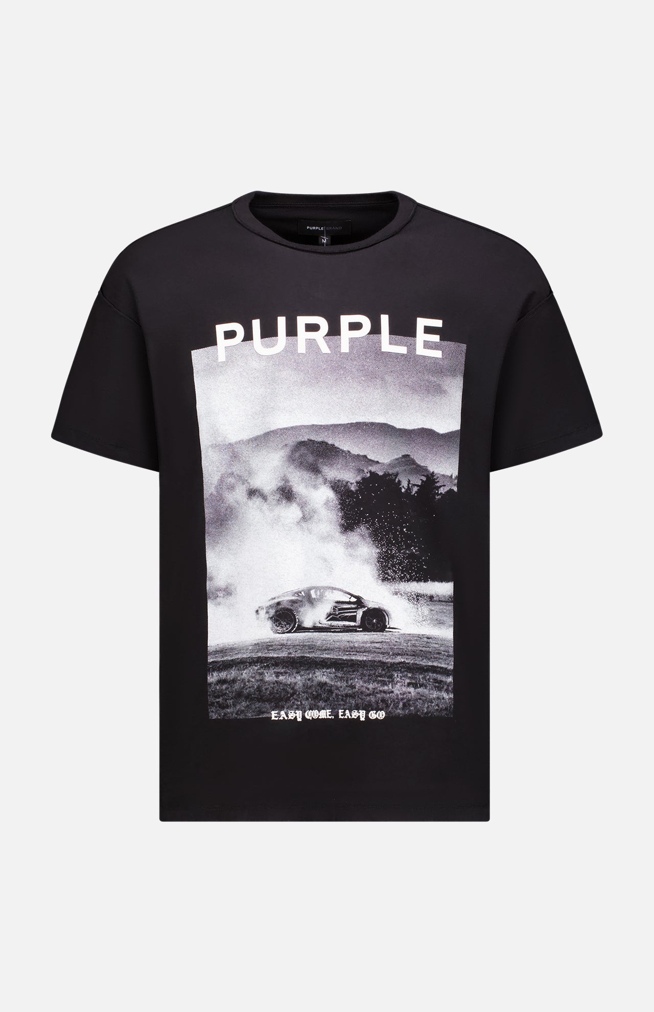 Tシャツ・カットソー PURPLE BRAND Textured Inside Out cotton t-shirt Purple Brand Textured Inside Out Tee 'Black|P101-JBEG424|Top