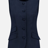 Slade Crew Linen Vest (14689852326251)