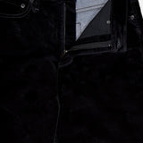 Cotton Flocked Denim Pants