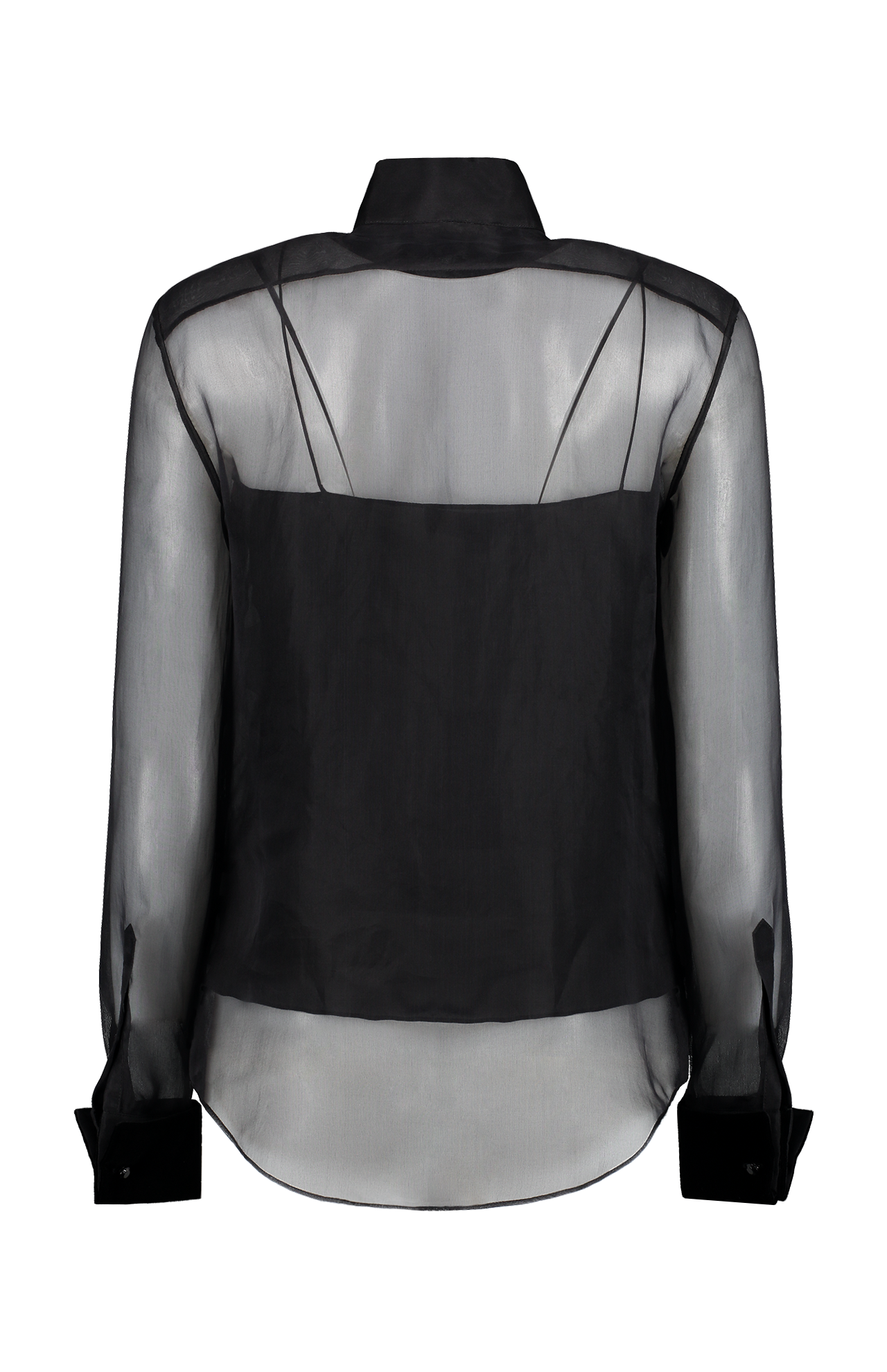 wing tip shirt with long tie