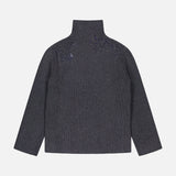 Ribbed Long Sleeve Funnel Neck Sweater