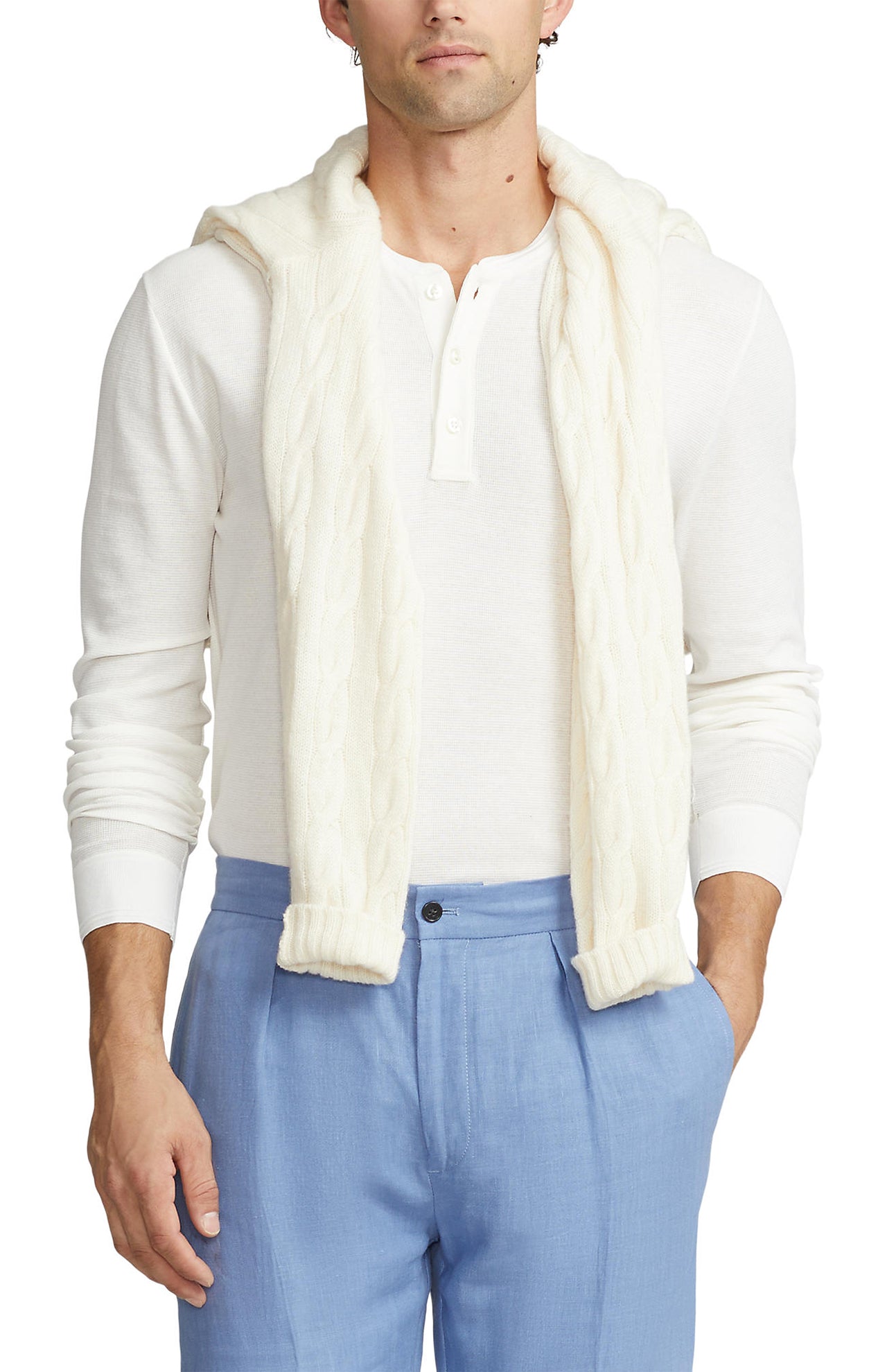 Cotton Silk Long Sleeve Henley (7391598706803)