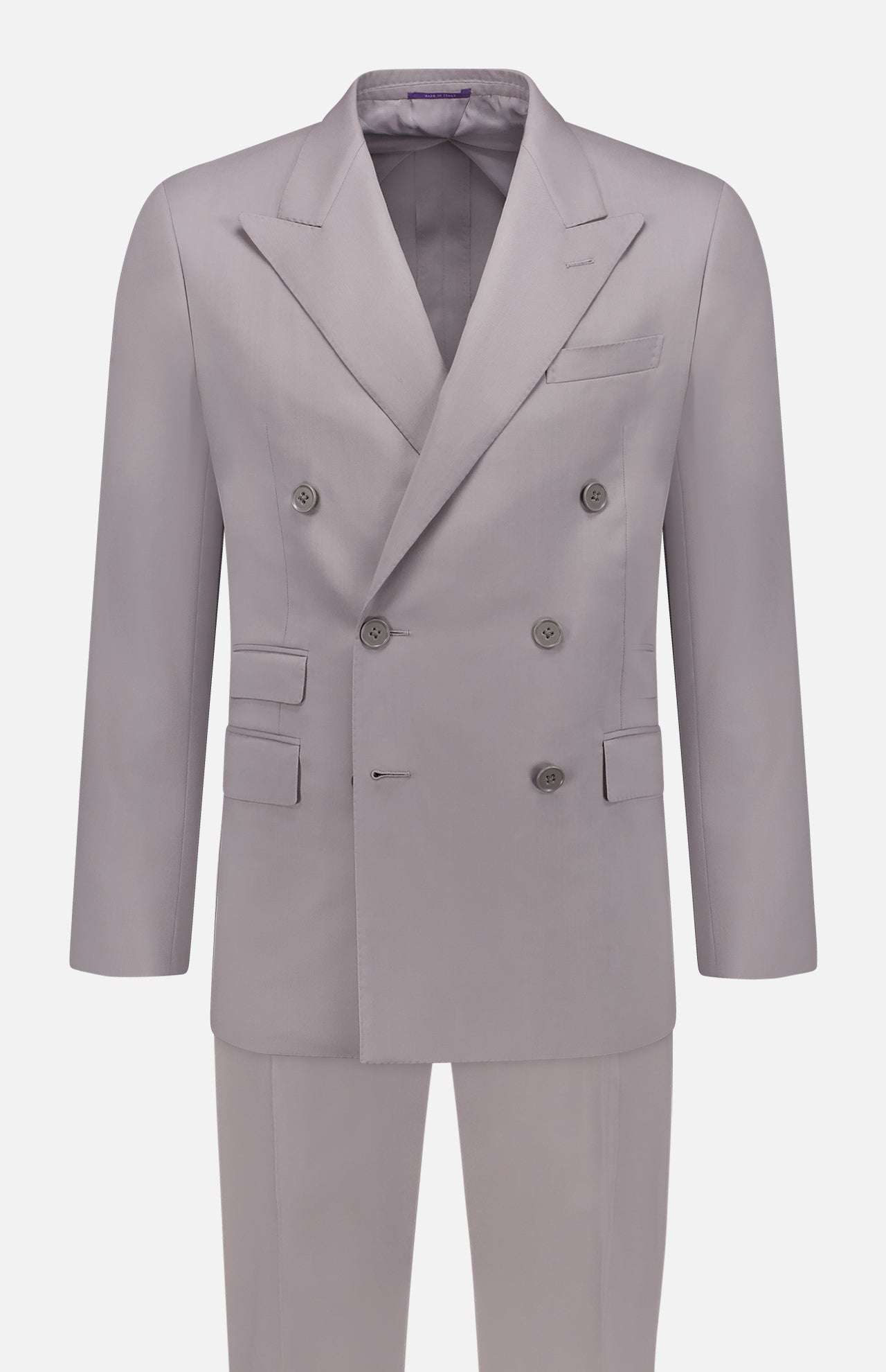 Dobell Charcoal Chalk Stripe Double Breasted Suit Jacket